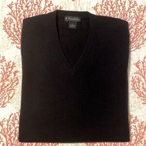 Brooks Brothers Navy 3-ply Italian Cashmere Sweater